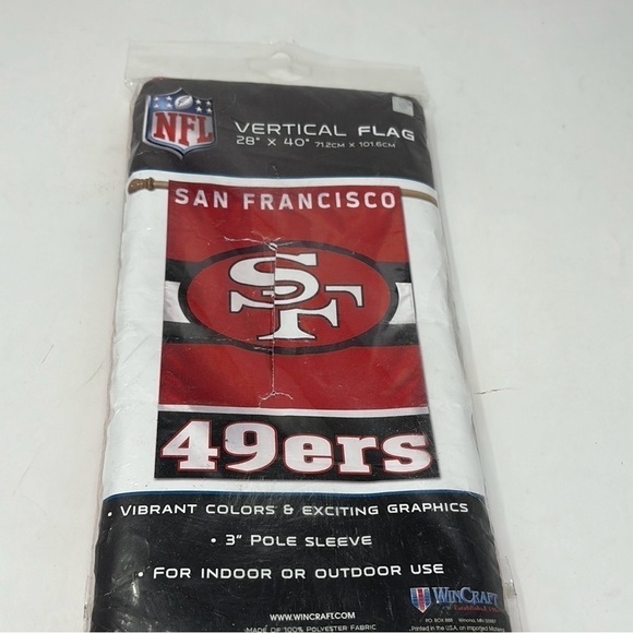 NFL San Francisco 49ers 28"x40" Retro Banner Flag Outdoor Decor - Picture 5 of 7